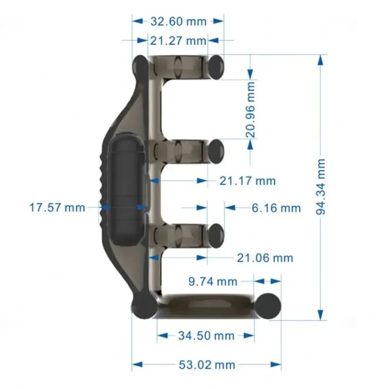 Triple-Lock Vibrating Cock Ring - Premium Enhancer Sleeve ( F0319 )