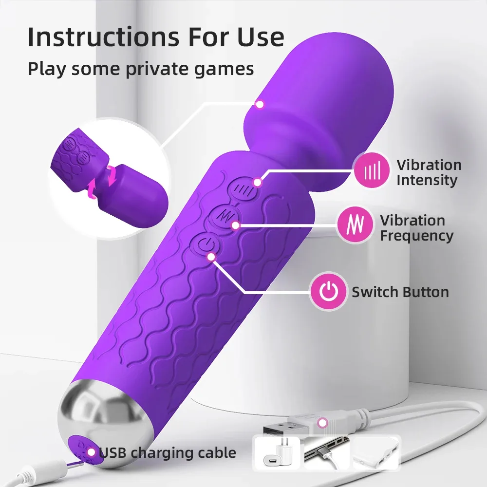 Geil Handheld Wand Vibrator – Powerful Rechargeable Personal Massager ( A0210 )