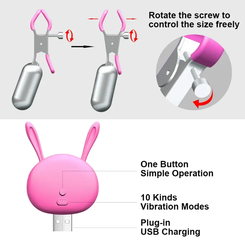 Remote Controllable Wearable Vibrator Set – Rechargeable Nipple Stimulator & Love Egg ( C0340 ) view 3
