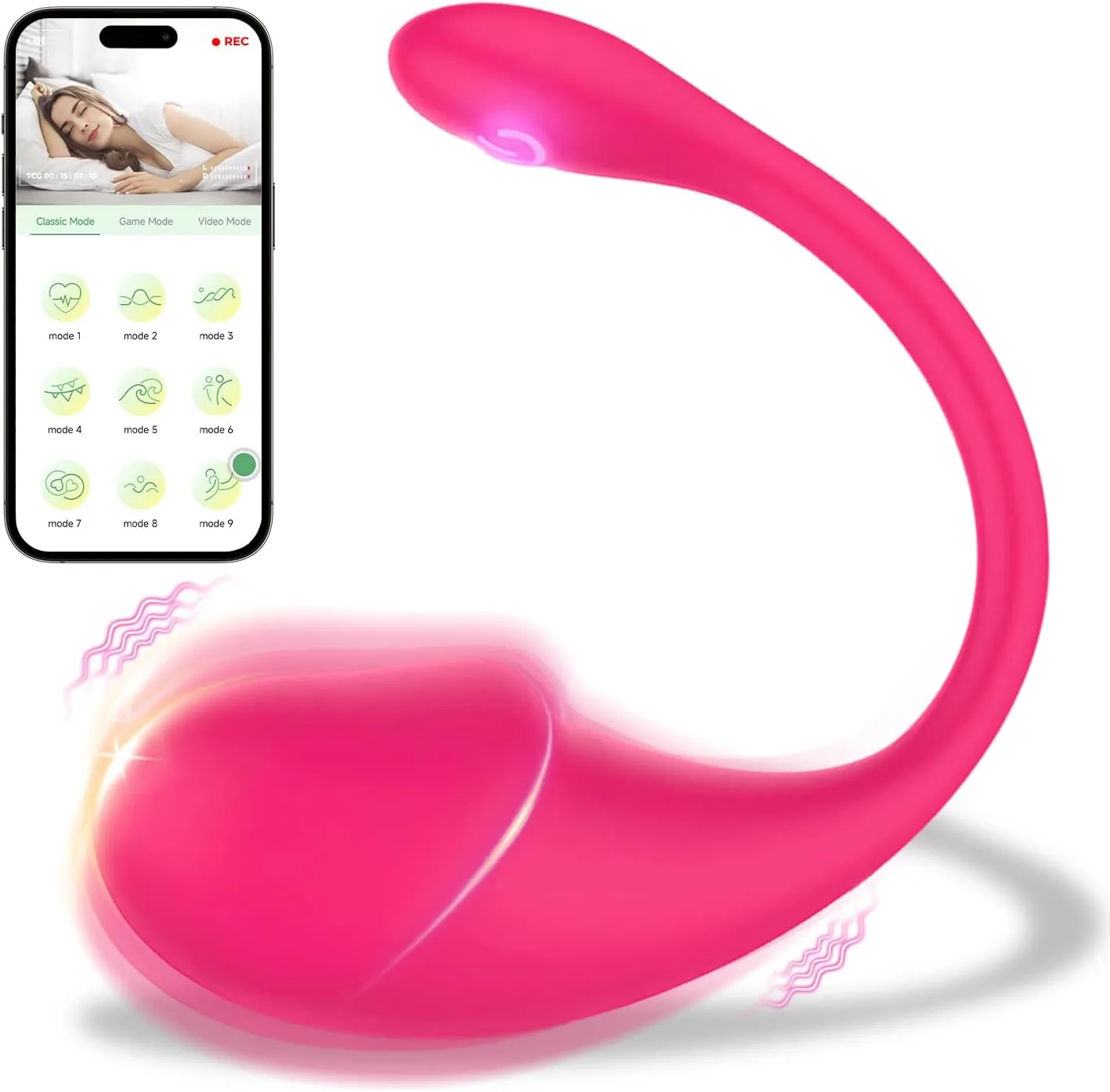 Smart App Control Love Egg Vibrator – USB Rechargeable Remote Massager ( C0304 )