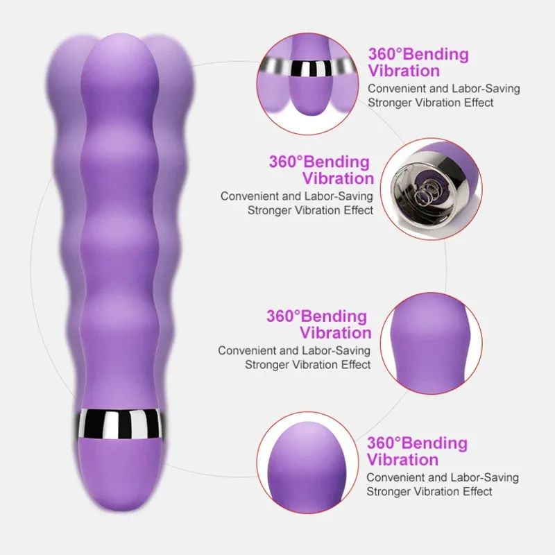 Ripple Silicone G-Spot Vibrator – Quiet Waterproof Personal Massager ( A0101 )