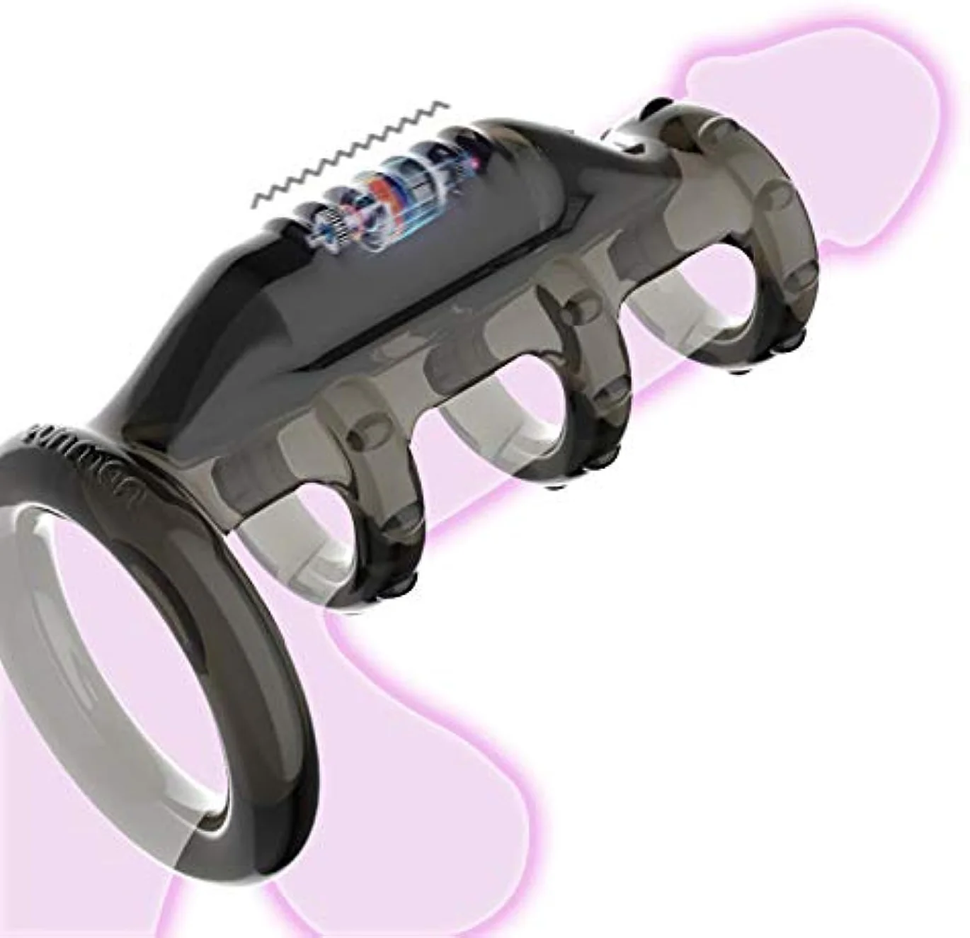 Triple-Lock Vibrating Cock Ring - Premium Enhancer Sleeve ( F0319 )