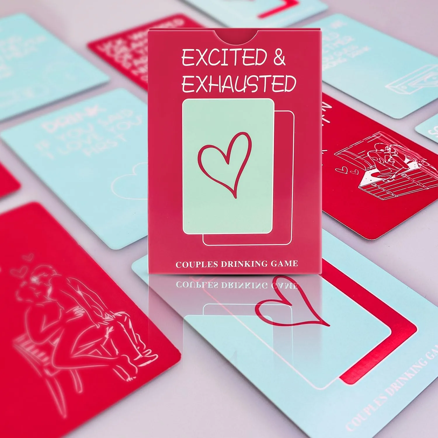 Excited and Exhausted Couple Card Game - ( K0911 )