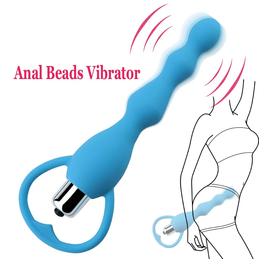 Beaded Anal Butt Plug Vibrator ( E0413 )