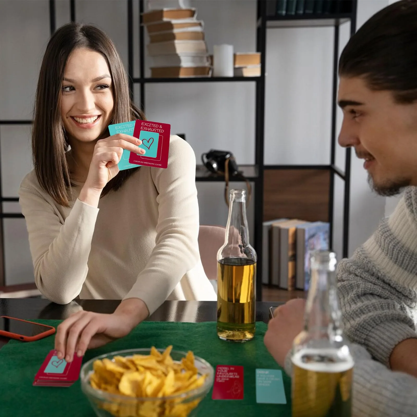 Excited and Exhausted Couple Card Game - ( K0911 )