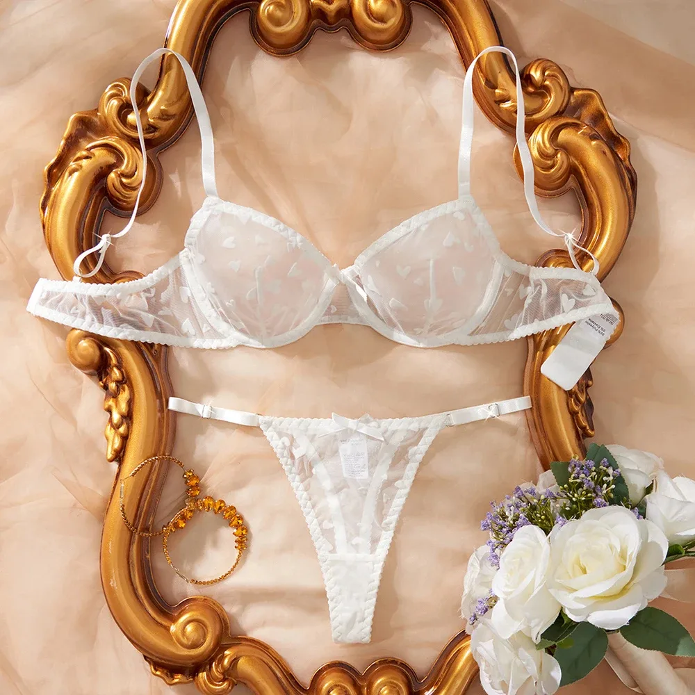Sweetheart Lace Underwire Lingerie Set