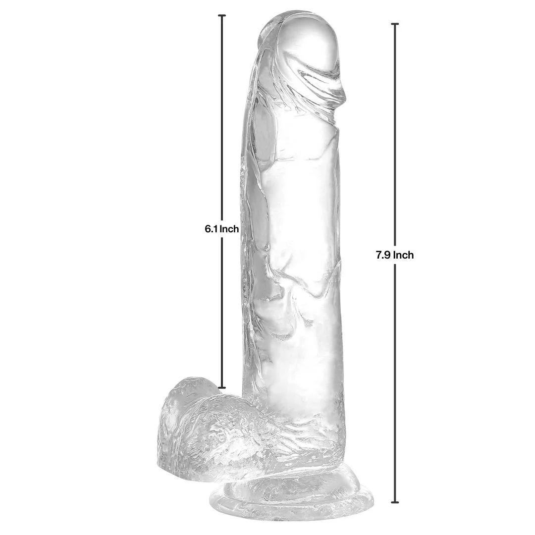 6 Inch Transparent Clear Dildo ( D0704 )