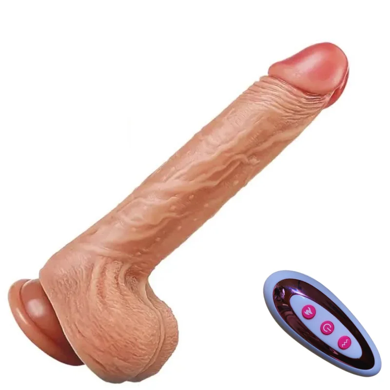 Vibrating Silicone Dildo with Remote Control - ( D0768 )