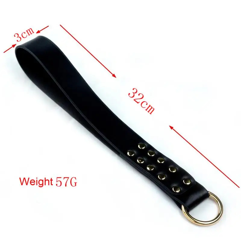PU Leather BDSM Loop Whip – Black ( K0186 )