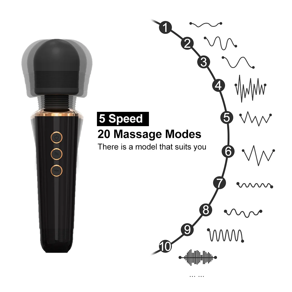 Therapeutic Rechargeable Wand Vibrator Massager ( A0458 )