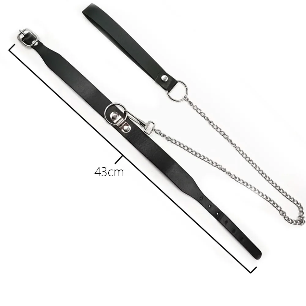 Neck Collar Bondage leash chain Restraint ( K0403 )