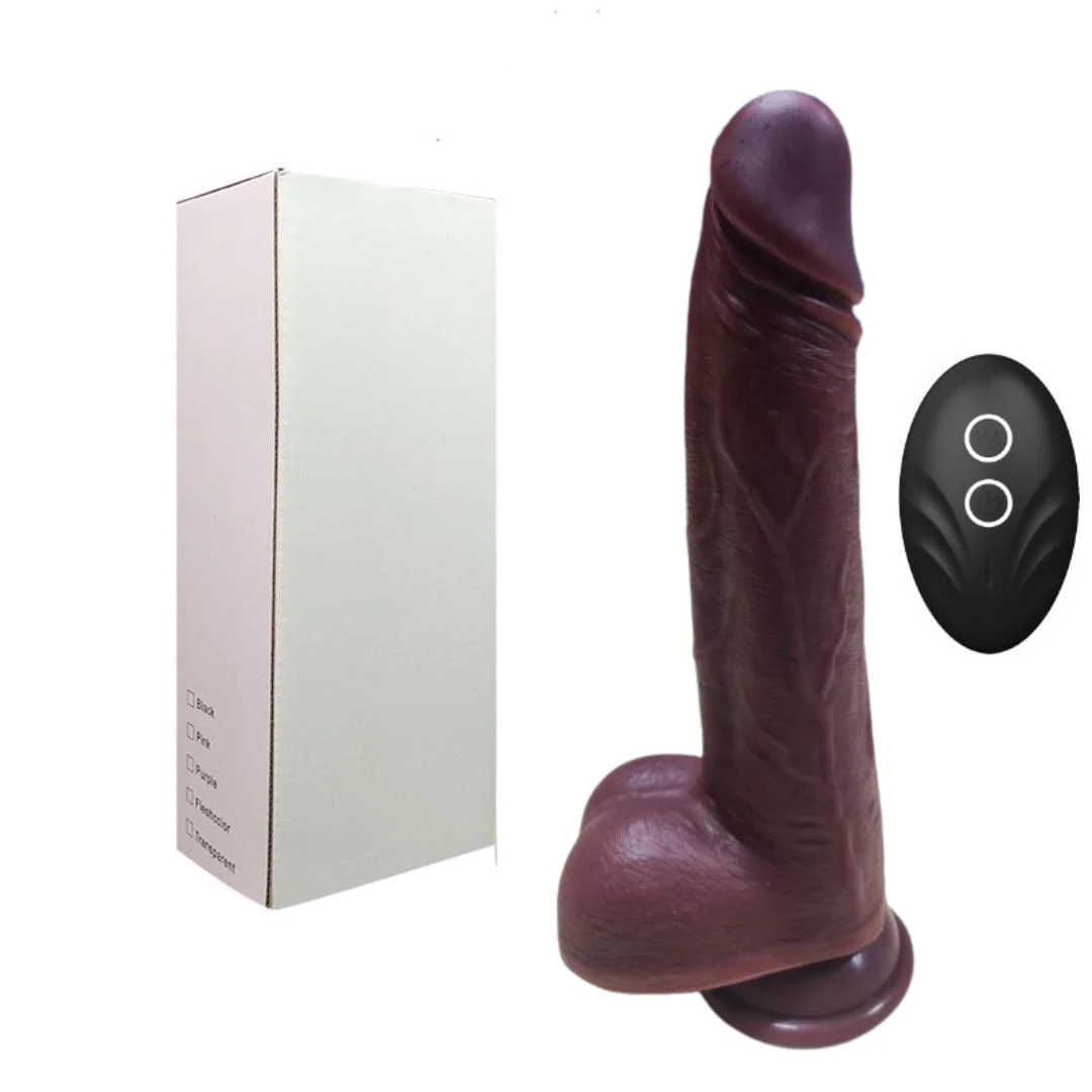 Chocolate Vibrating Dildo ( D0781 )