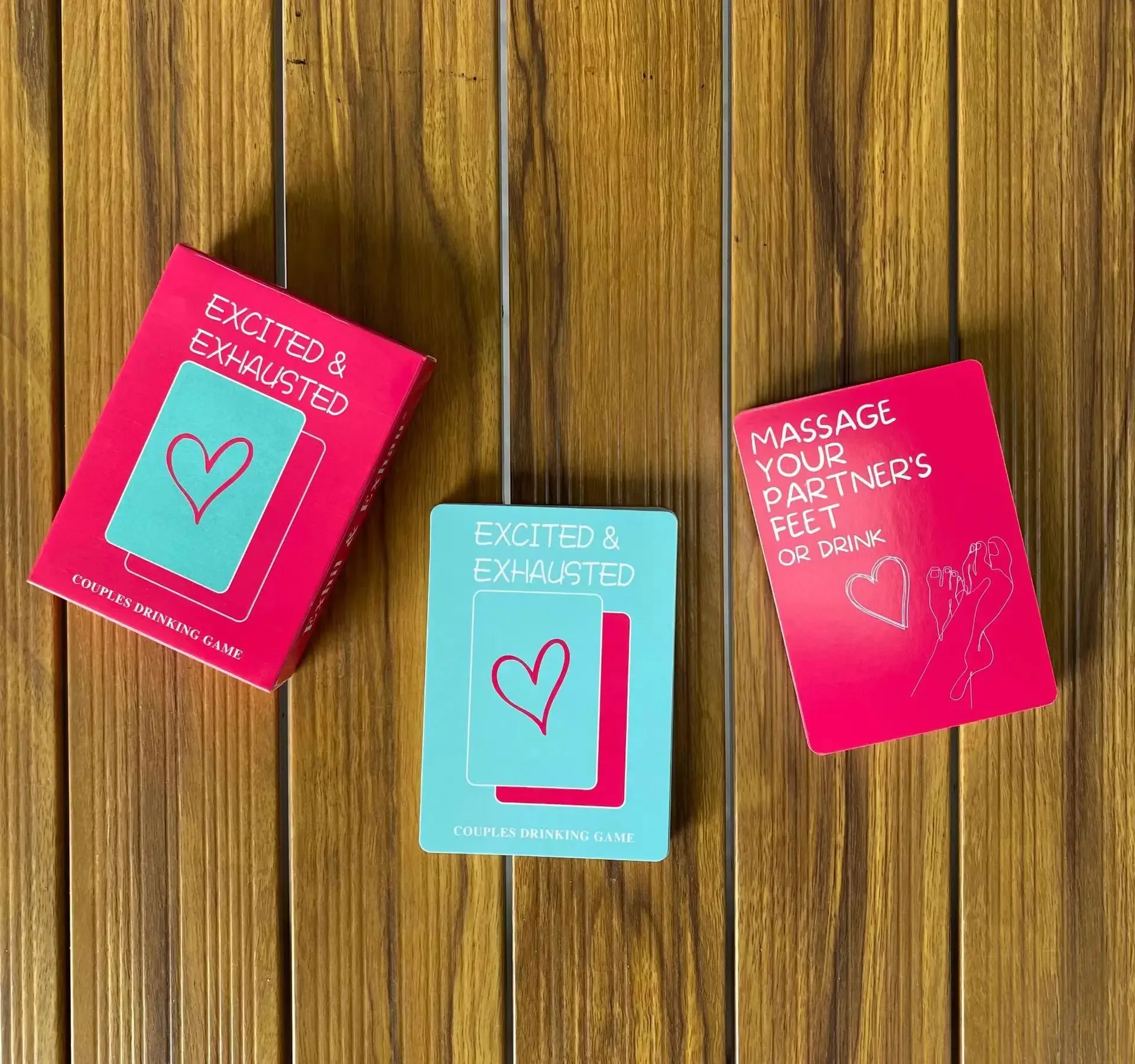 Excited and Exhausted Couple Card Game - ( K0911 )