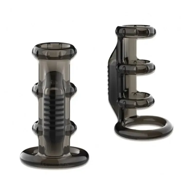 Triple-Lock Vibrating Cock Ring - Premium Enhancer Sleeve ( F0319 )