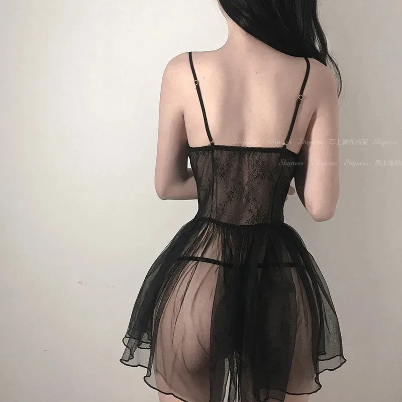 Black Lace Lingerie Set, Night Wear ( K0721 )