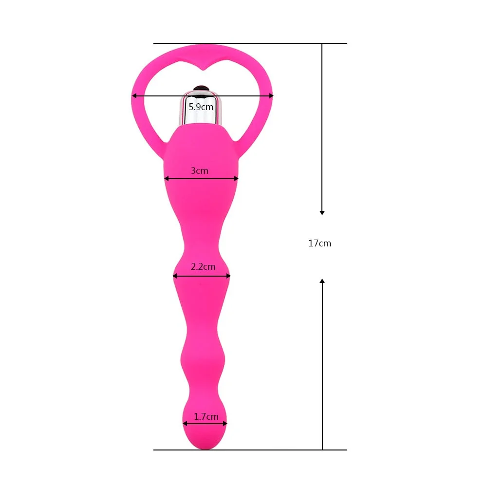 Beaded Anal Butt Plug Vibrator ( E0413 )
