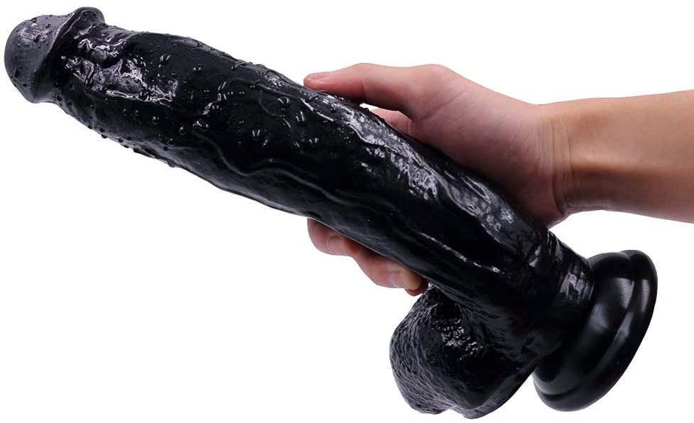 9.8 Inch Black Realistic Dildo ( D0802 )